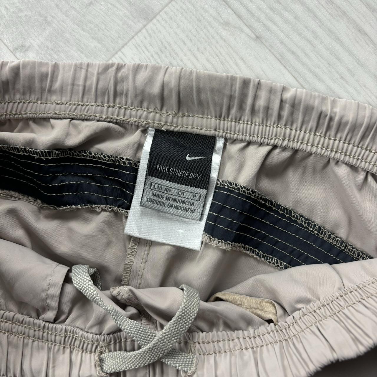 VINTAGE Y2K NIKE LOW RISE BAGGY TRACKSUIT BOTTOMS BEIGE