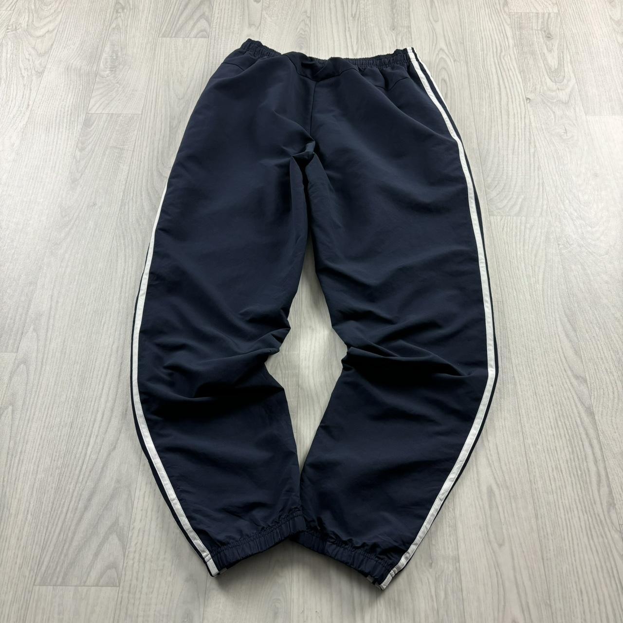 ADIDAS STRAIGHT LEG BAGGY TRACKSUIT BOTTOMS NAVY