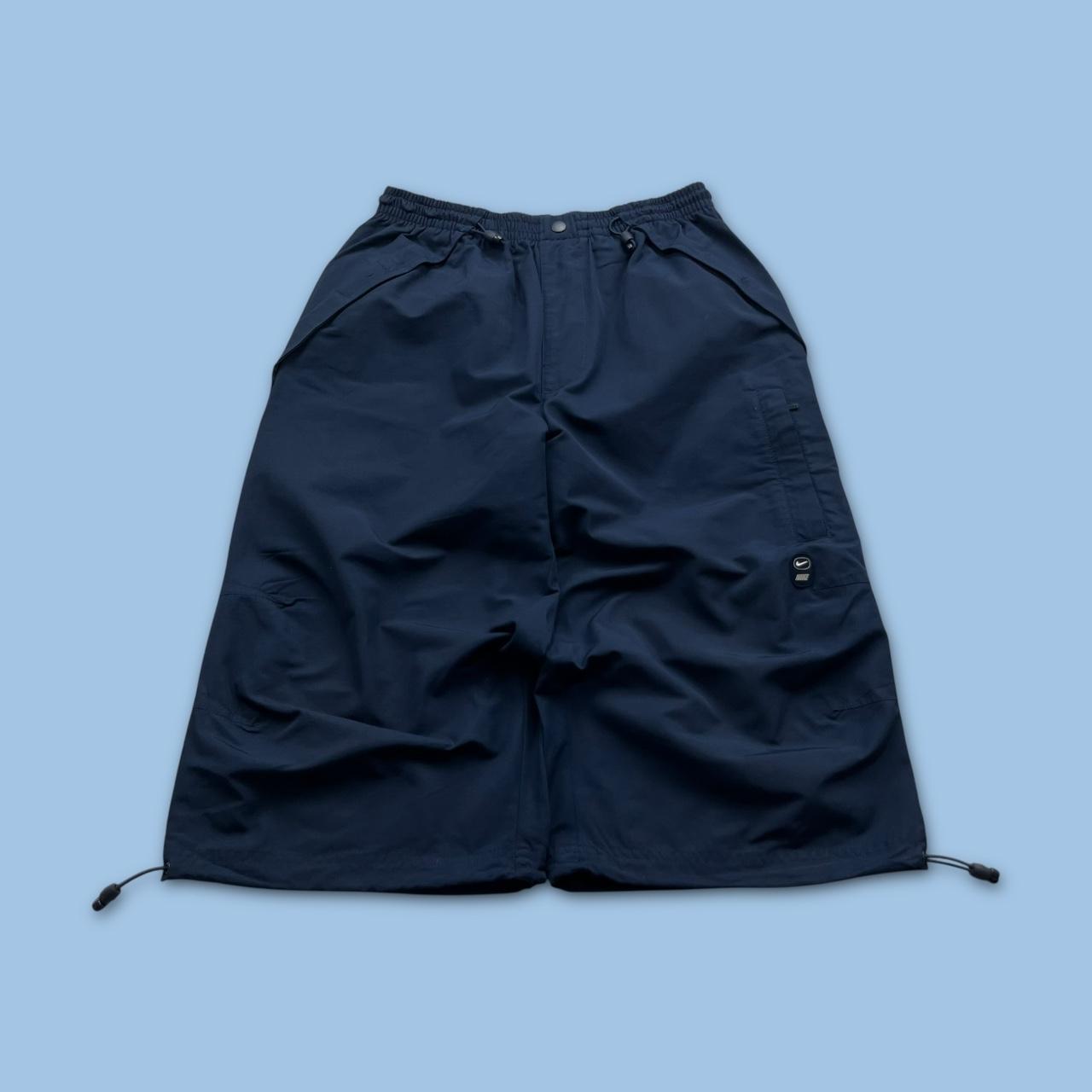 VINTAGE Y2K NIKE BAGGY TECHNICAL SHORTS NAVY