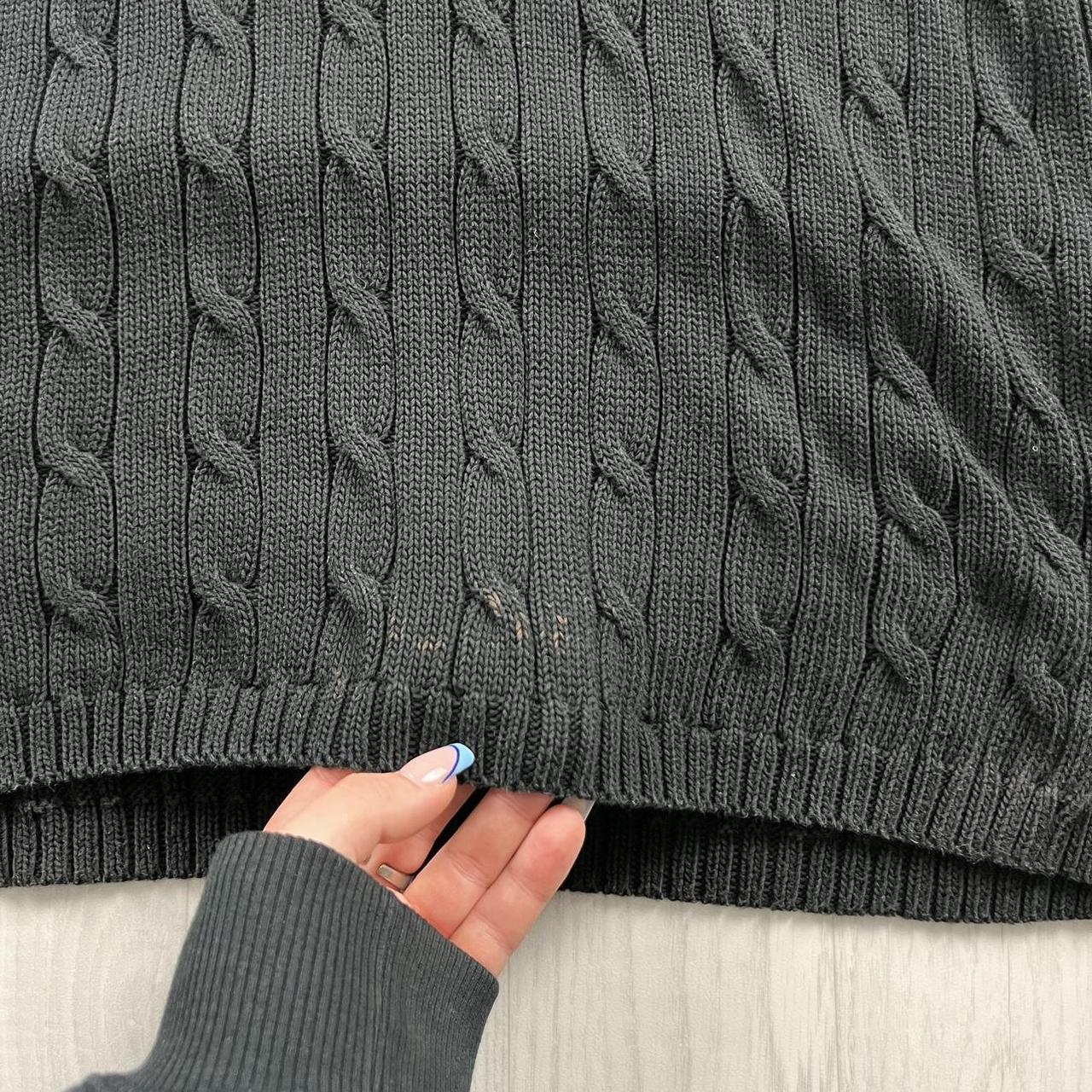 VINTAGE Y2K POLO RALPH LAUREN CHUNKY CABLE KNITTED JUMPER BLACK