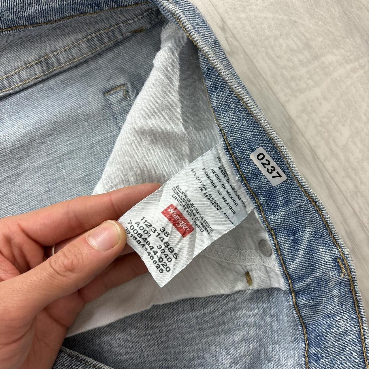 VINTAGE 00s WRANGLER BAGGY LOOSE JORTS LIGHT BLUE