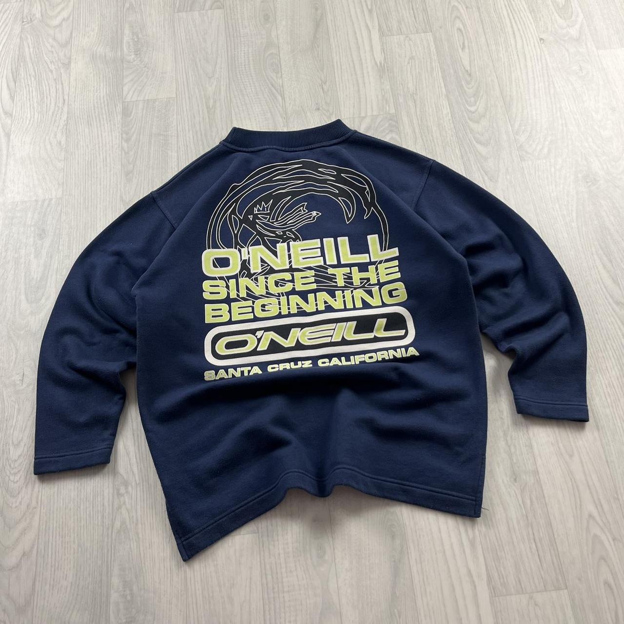 VINTAGE Y2K ONEILL GRAPHIC SWEATSHIRT NAVY BLUE