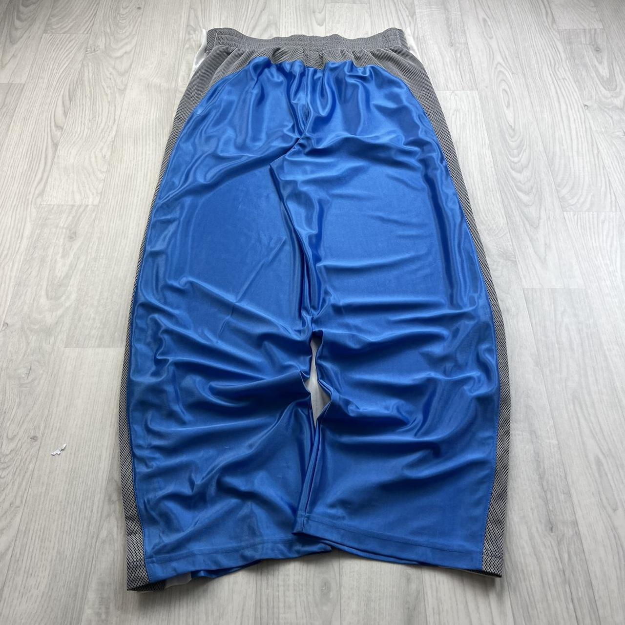 VINTAGE Y2K STARTER WIDE LEG SPORTY TRACKSUIT BOTTOMS LIGHT BLUE