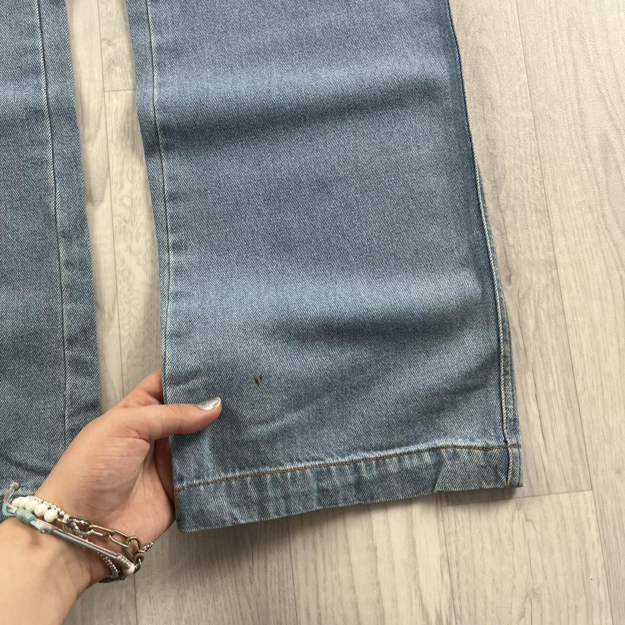 VINTAGE BAGGY WIDE LEG CARPENTER JEANS LIGHT BLUE (26x31)