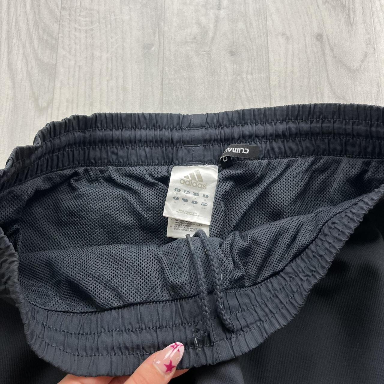 VINTAGE Y2K ADIDAS SIDE STRIPE BAGGY TRACKSUIT BOTTOMS GREY