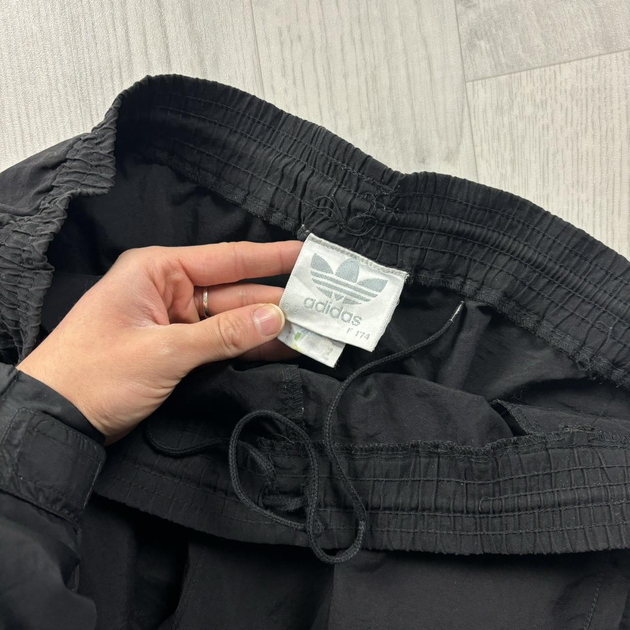 VINTAGE 90s ADIDAS BAGGY TRACKSUIT BOTTOMS BLACK