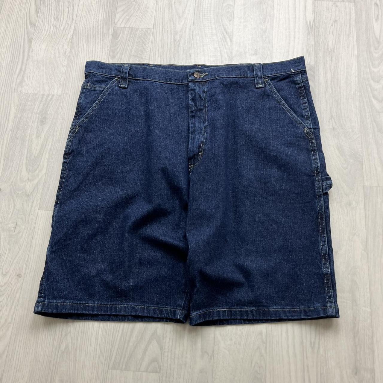 VINTAGE 00s WRANGLER BAGGY LOOSE CARPENTER JORTS NAVY