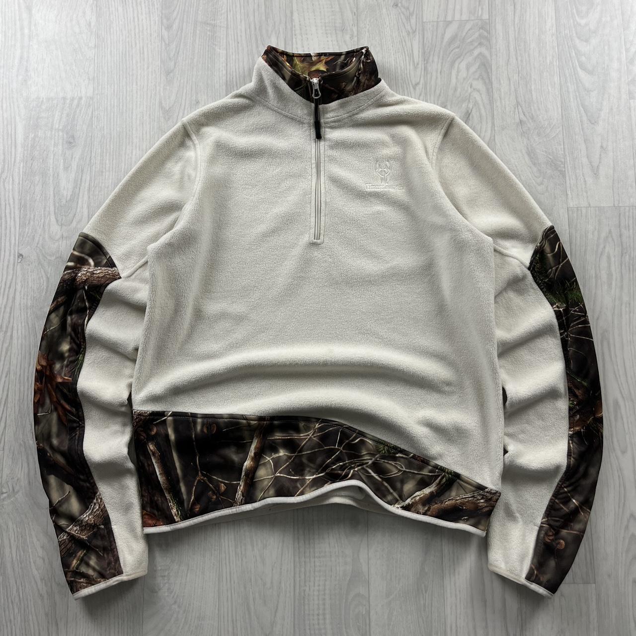 VINTAGE REALTREE QUARTER ZIP FLEECE CAMO WHITE