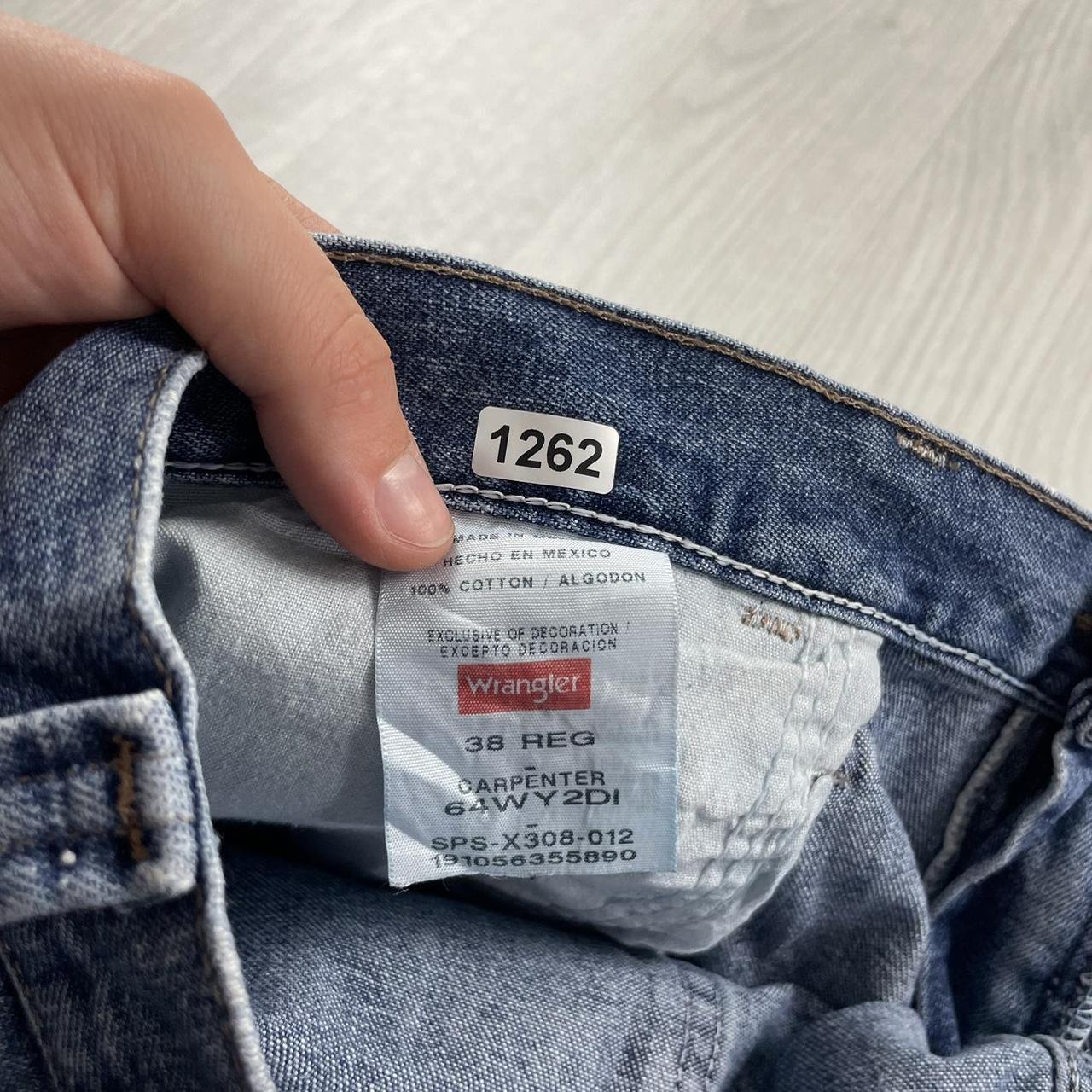 VINTAGE WRANGLER BAGGY CARPENTER JORTS BLUE (38w)