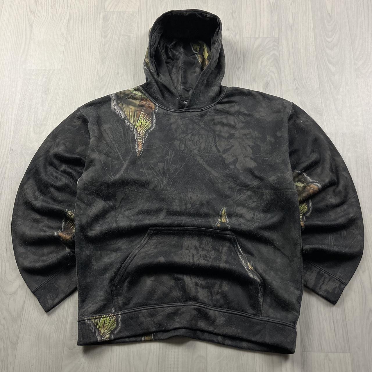 VINTAGE REALTREE MOSSY OAK HOODIE CAMO BLACK