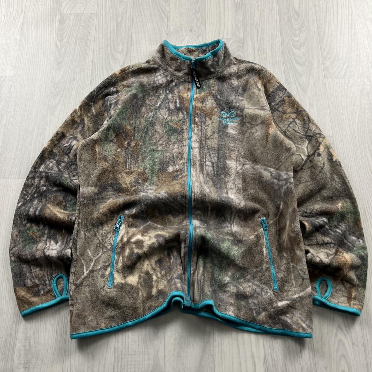 VINTAGE REALTREE ZIP UP FLEECE CAMO BLUE