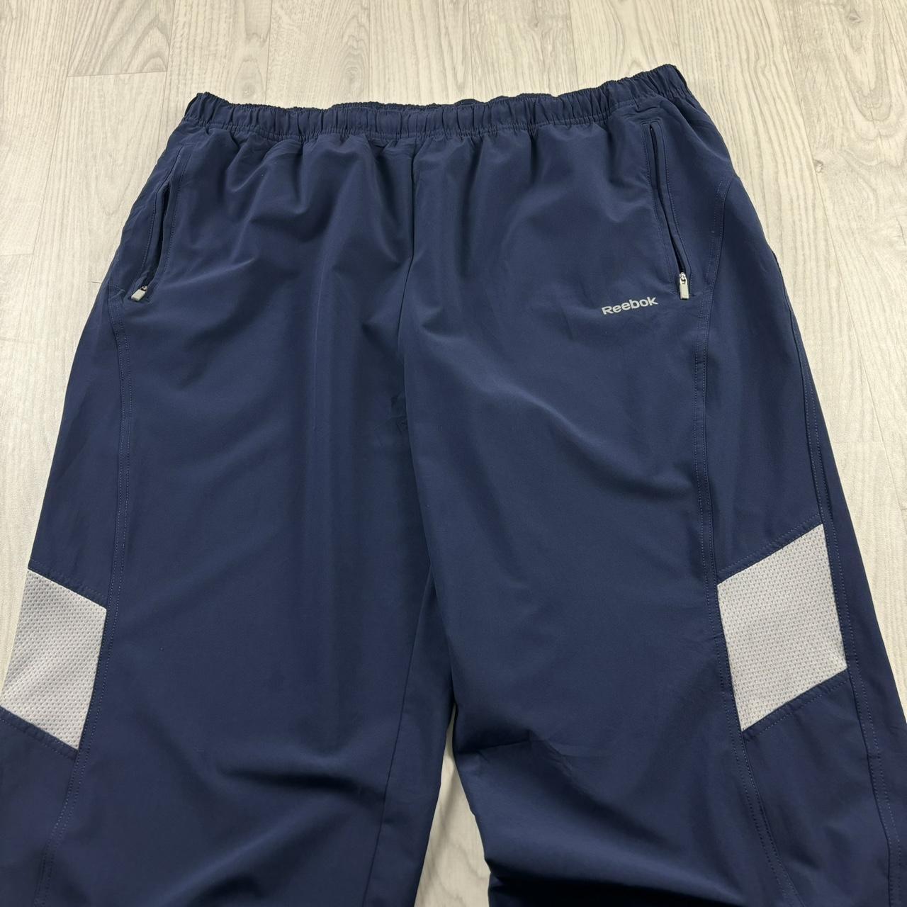 VINTAGE Y2K REEBOK BAGGY TRACKSUIT BOTTOMS NAVY