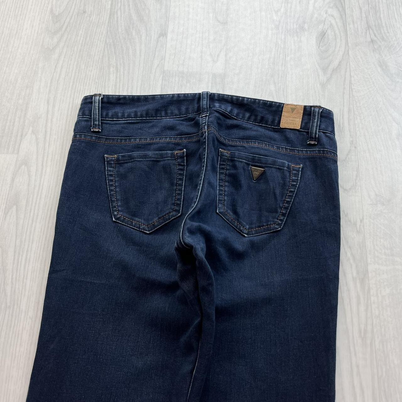 VINTAGE Y2K GUESS LOW RISE SLIM BOOTCUT JEANS NAVY BLUE