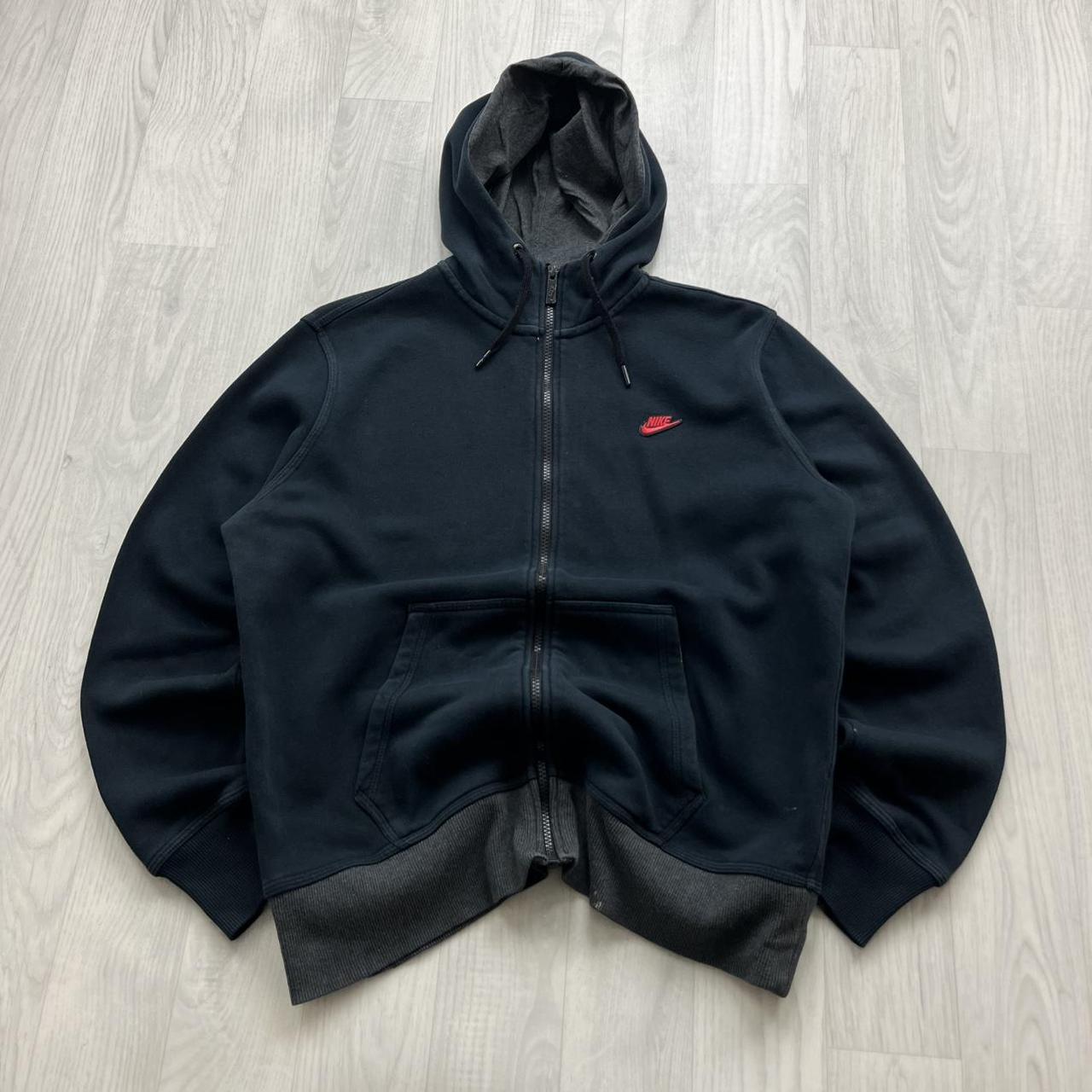 VINTAGE Y2K NIKE ZIP HOODIE BLACK
