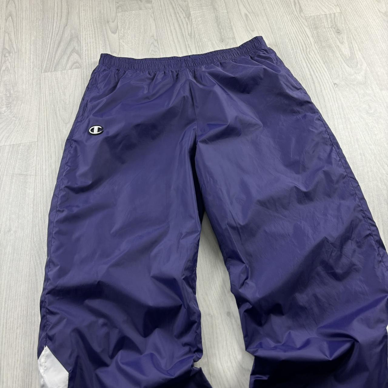 VINTAGE Y2K CHAMPION BAGGY TRACKSUIT BOTTOMS PURPLE