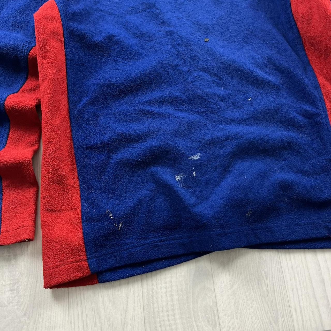 VINTAGE Y2K NHL ZIP UP TECHNICAL FLEECE BLUE RED