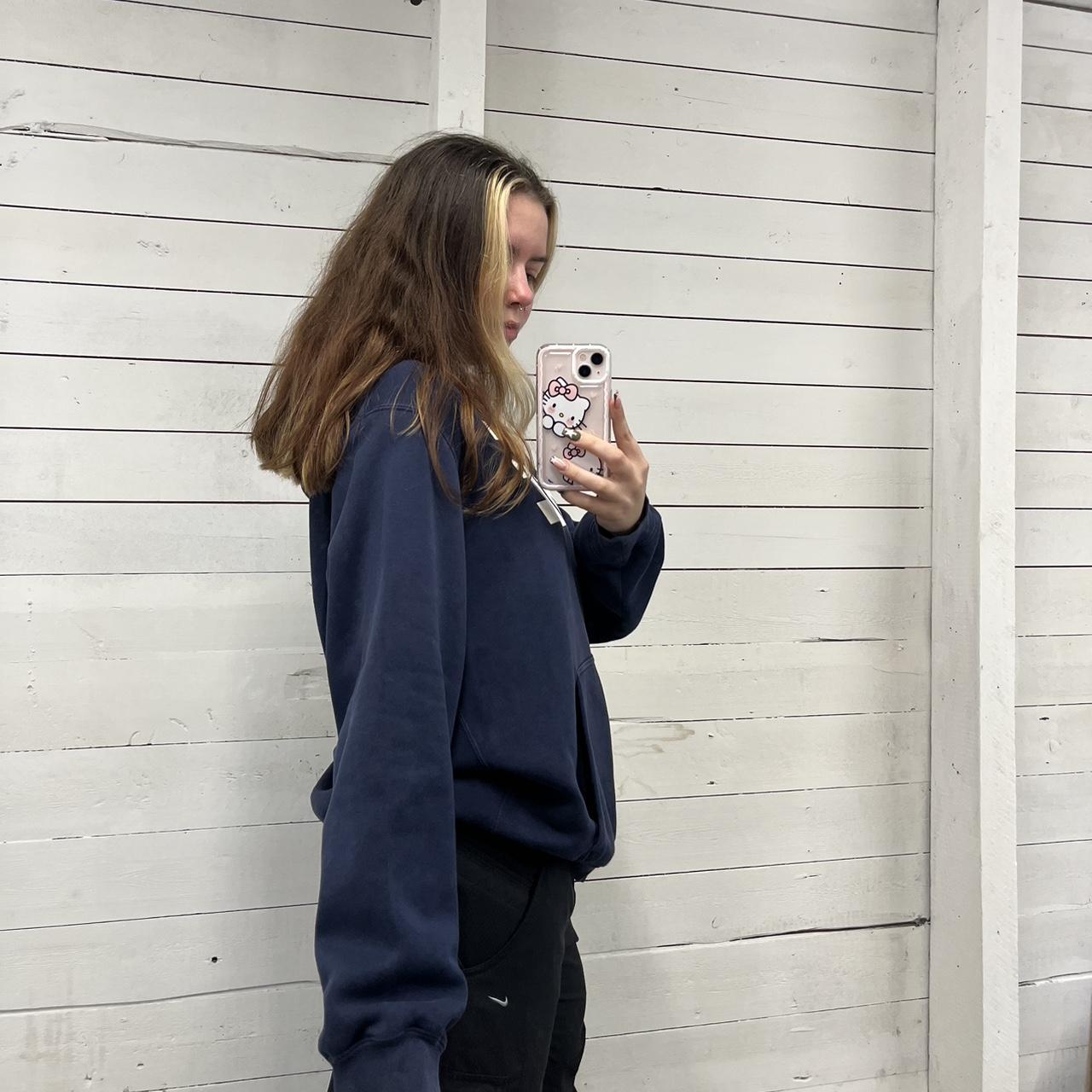 VINTAGE Y2K NIKE SPELL OUT HOODIE NAVY