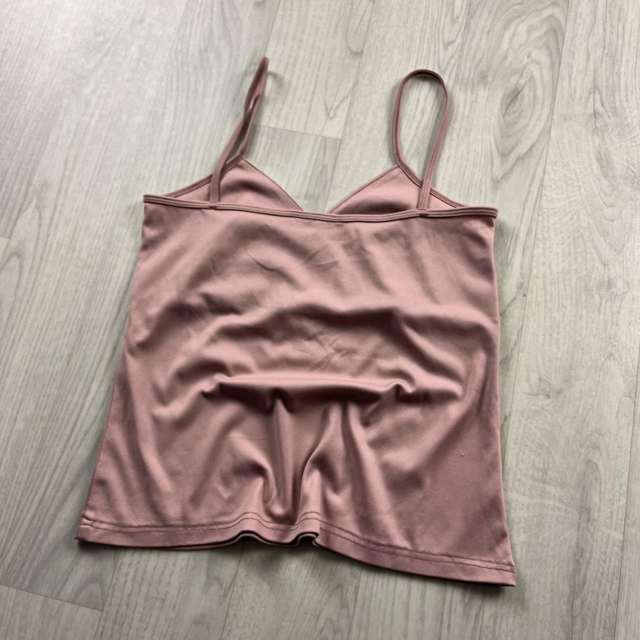 VINTAGE Y2K WRAP CAMI TOP PINK