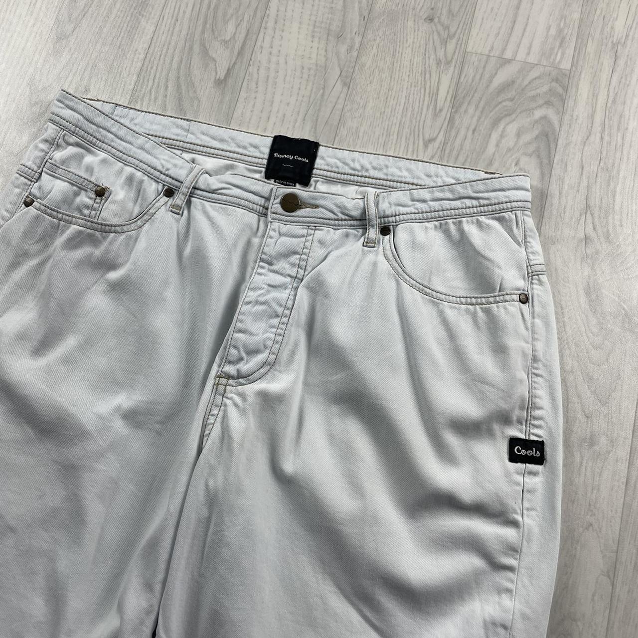 VINTAGE BARNEY COOLS BAGGY JORTS WHITE (34w)