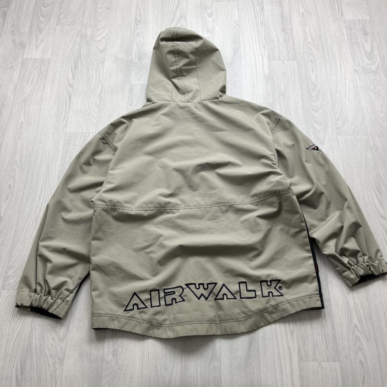 VINTAGE Y2K AIRWALK HOODED QUARTER ZIP WINDBREAKER TRACK JACKET