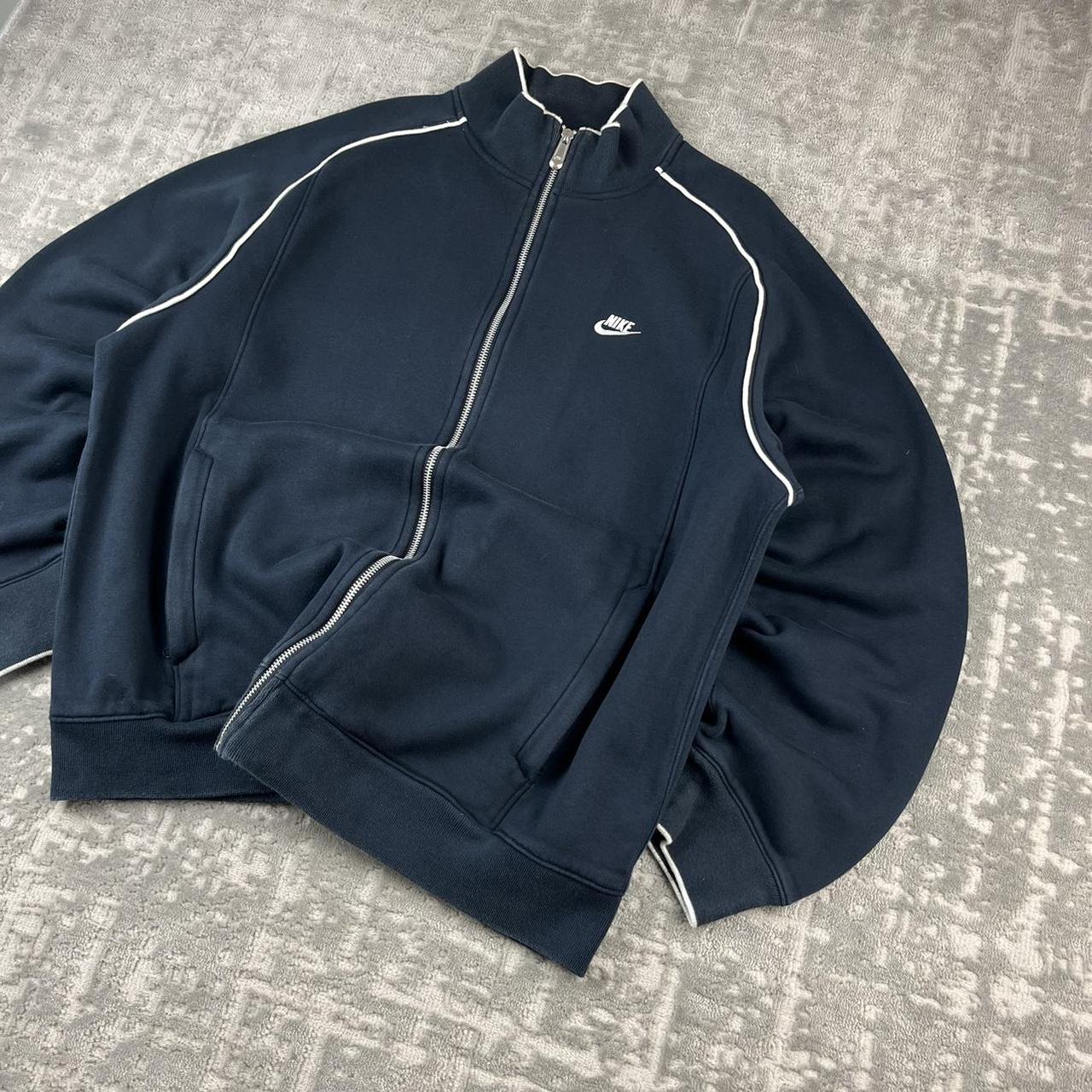 VINTAGE Y2K NIKE ZIP UP SWEATSHIRT SPORTY TOP NAVY