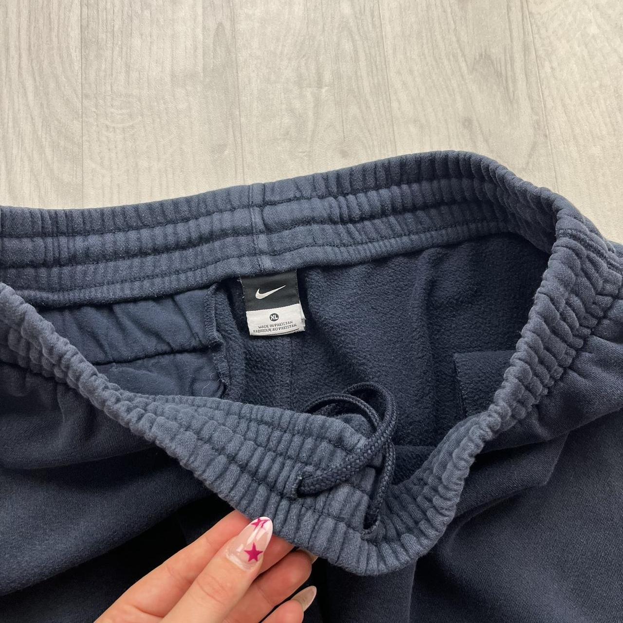 VINTAGE Y2K NIKE BAGGY WIDE LEG COTTON SWEATPANTS NAVY