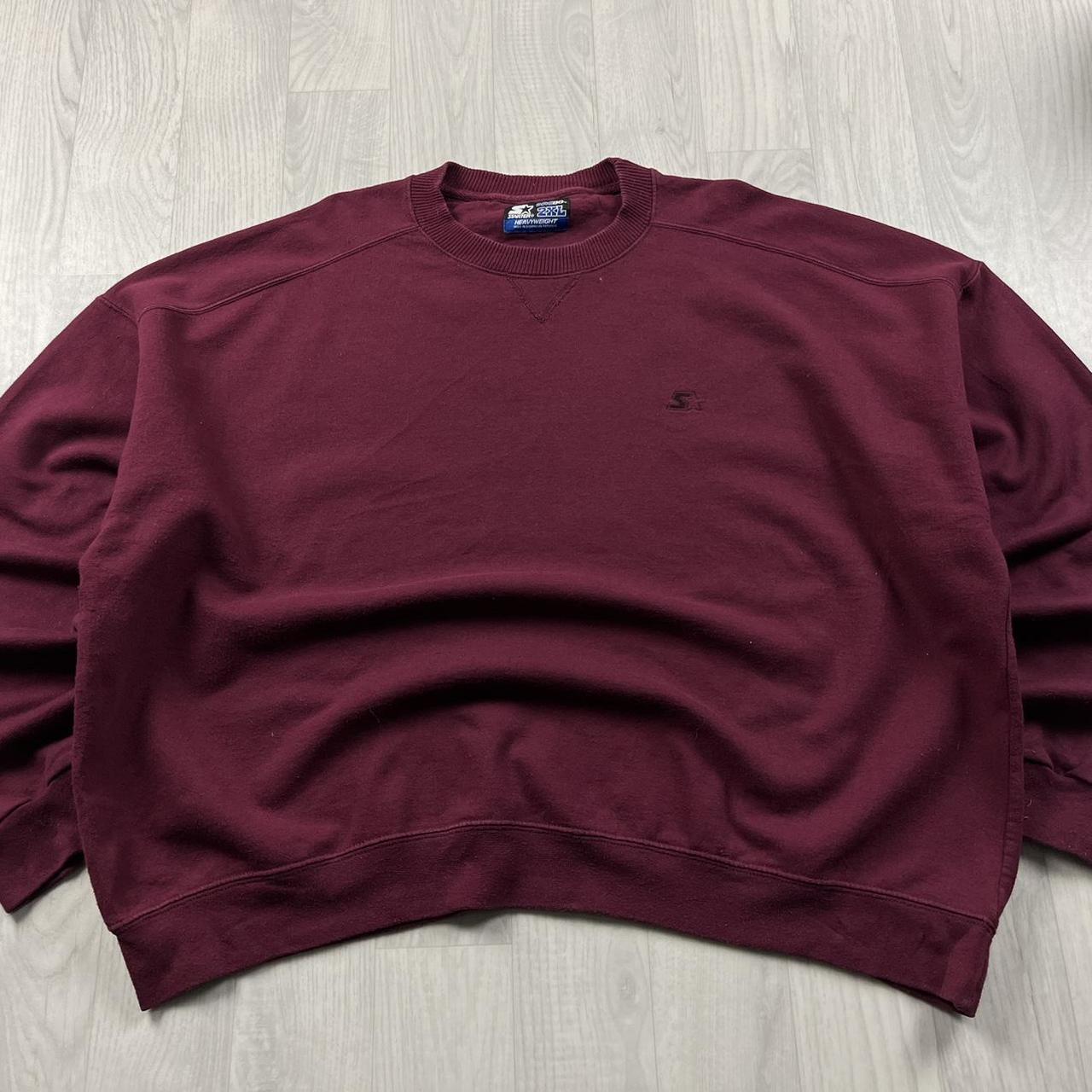 VINTAGE Y2K STARTER SWEATSHIRT BURGUNDY