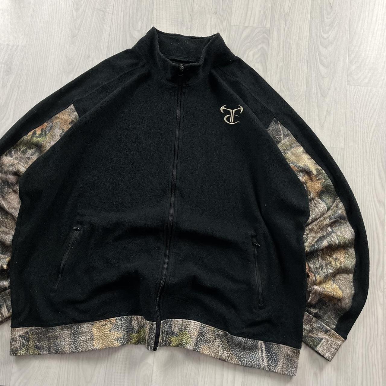 VINTAGE REALTREE ZIP UP FLEECE CAMO BLACK