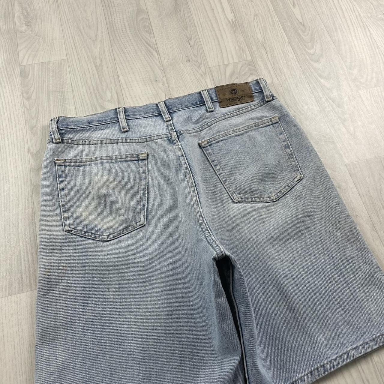VINTAGE WRANGLER BAGGY LOOSE SKATER JORTS LIGHT BLUE (36w)