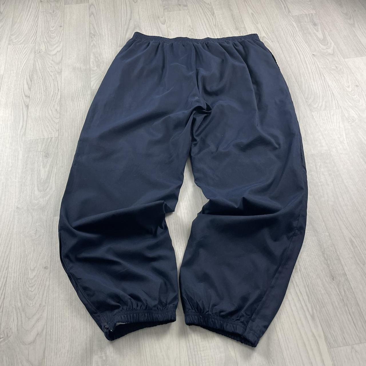 VINTAGE 00s REEBOK BAGGY TRACKSUIT BOTTOMS NAVY (2XL)