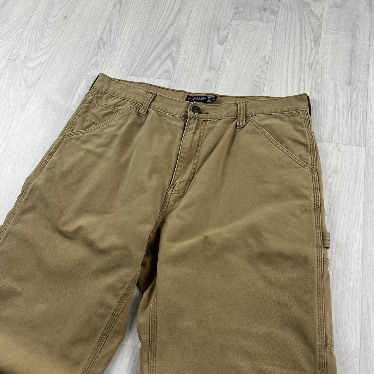 VINTAGE FADED GLORY BAGGY CARPENTER JEANS TAN (34x33)