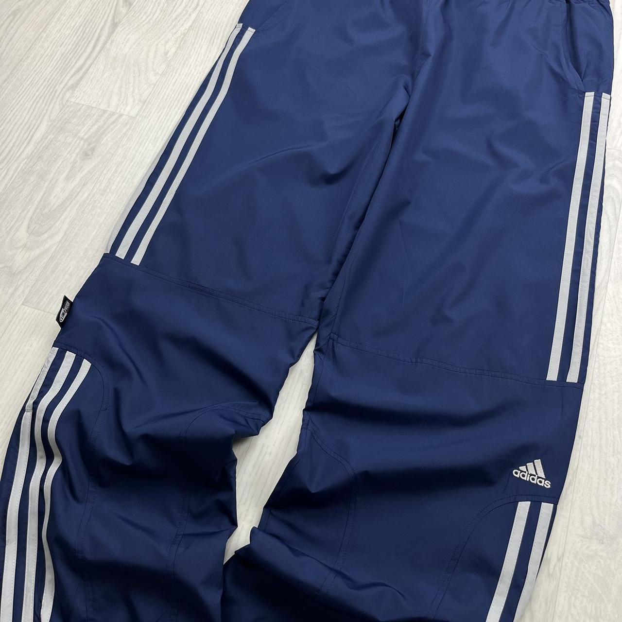 VINTAGE Y2K ADIDAS BAGGY TRACKSUIT BOTTOMS NAVY
