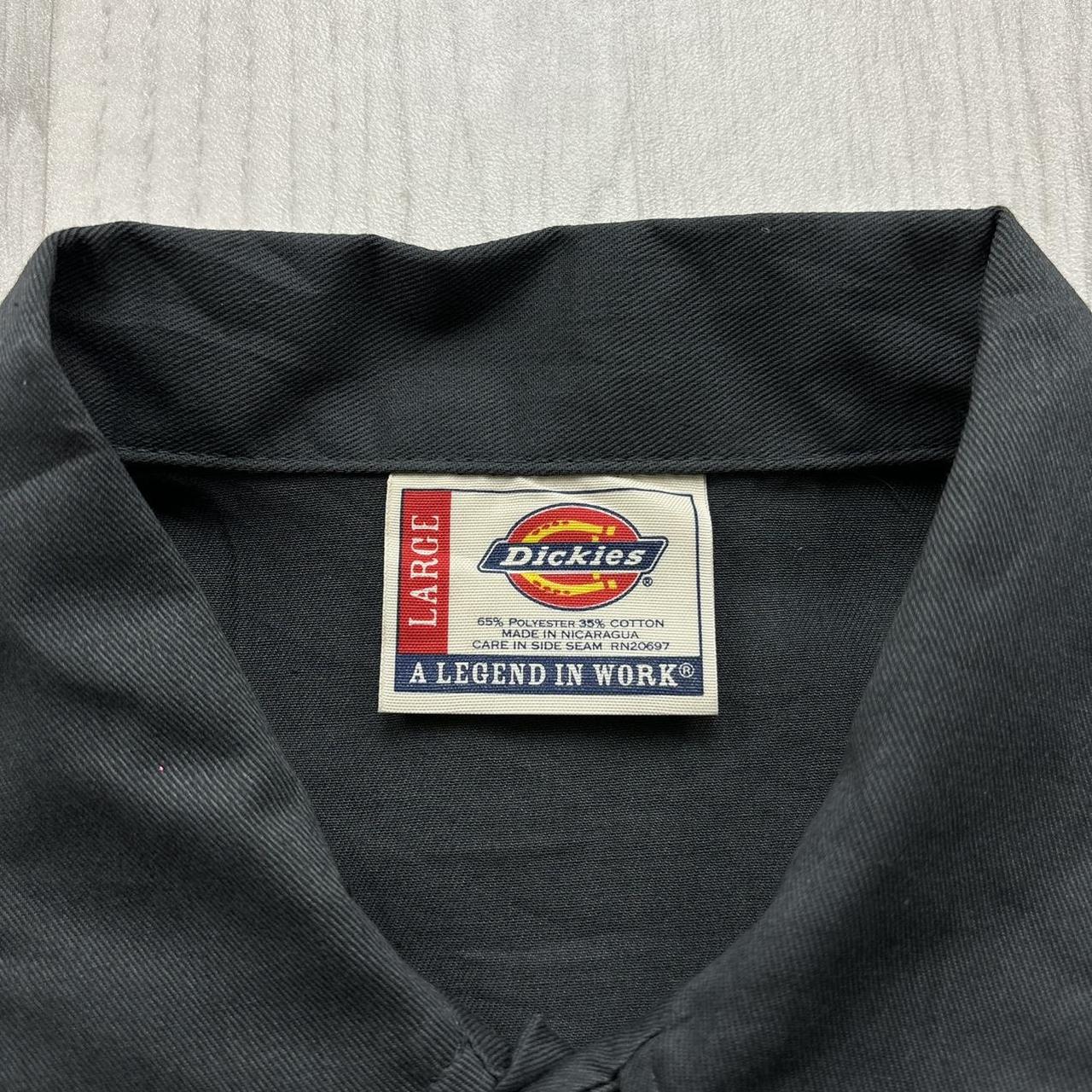VINTAGE Y2K DICKIES UTILITY SHORT SLEEVE SHIRT GREY BLACK