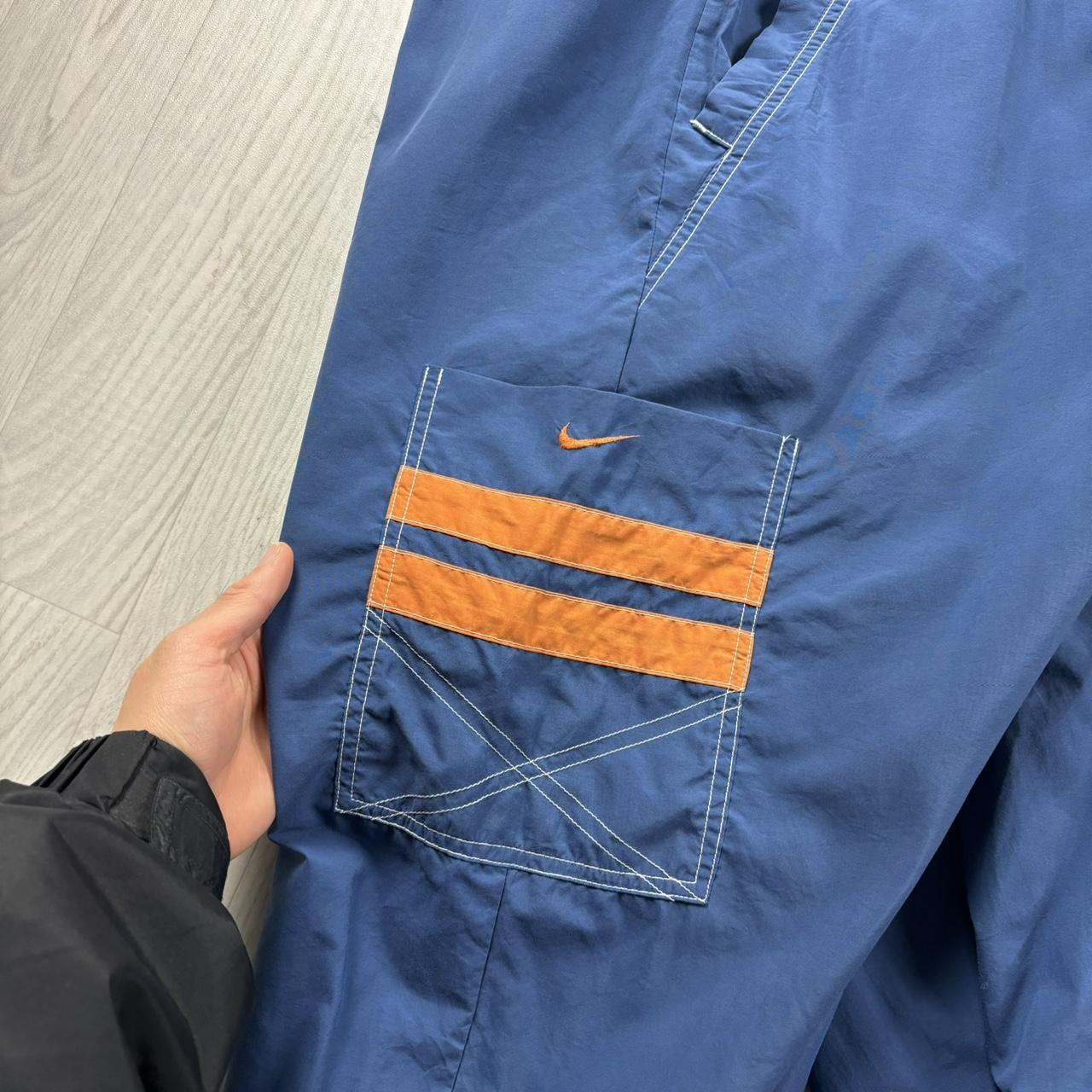 VINTAGE Y2K NIKE CARGO BAGGY TRACKSUIT BOTTOMS BLUE