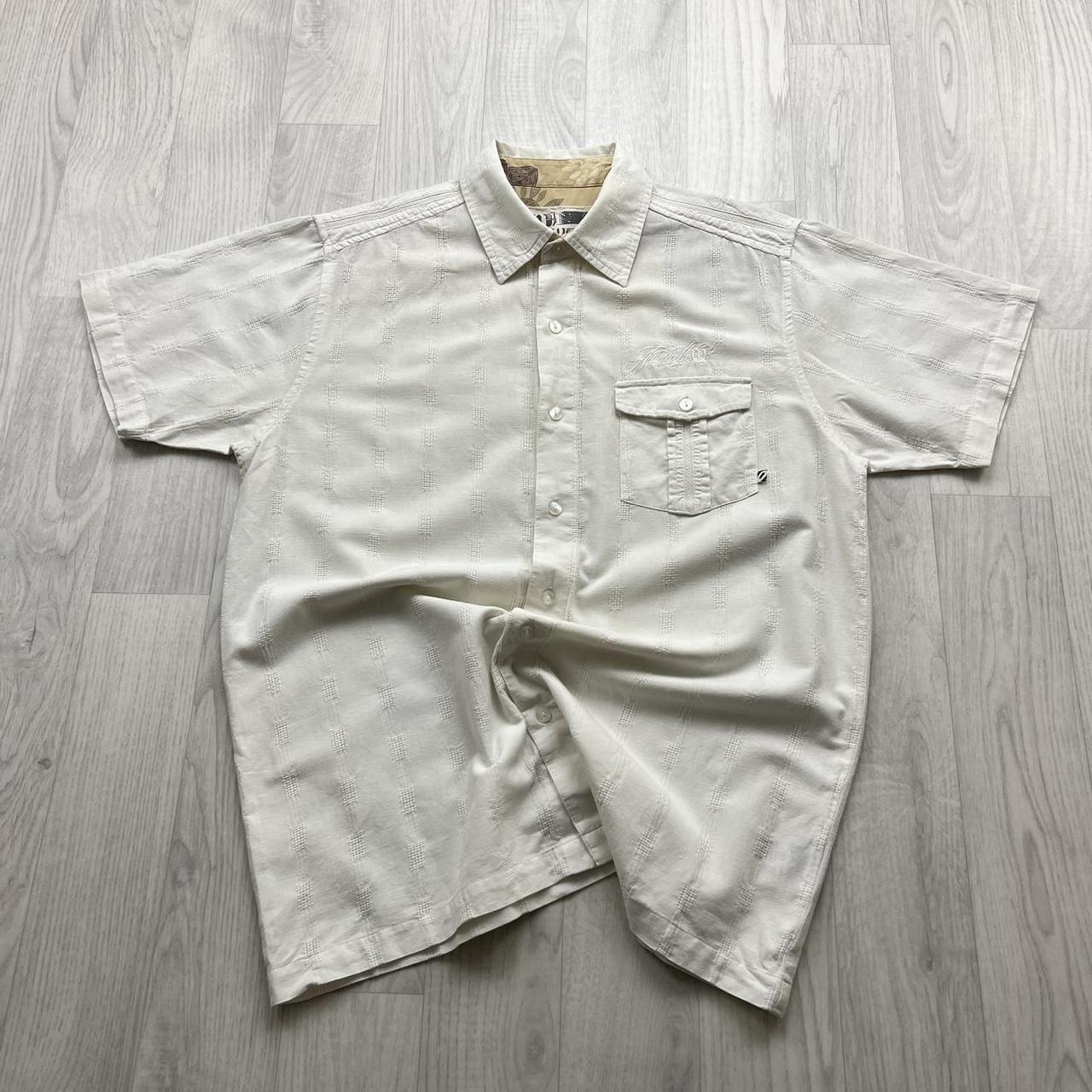 VINTAGE Y2K ANIMAL SHORT SLEEVE SHIRT WHITE / CREAM
