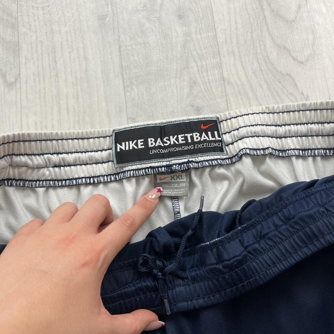 VINTAGE Y2K NIKE BASKETBALL BAGGY WIDE LEG TRACKSUIT BOTTOMS NAVY