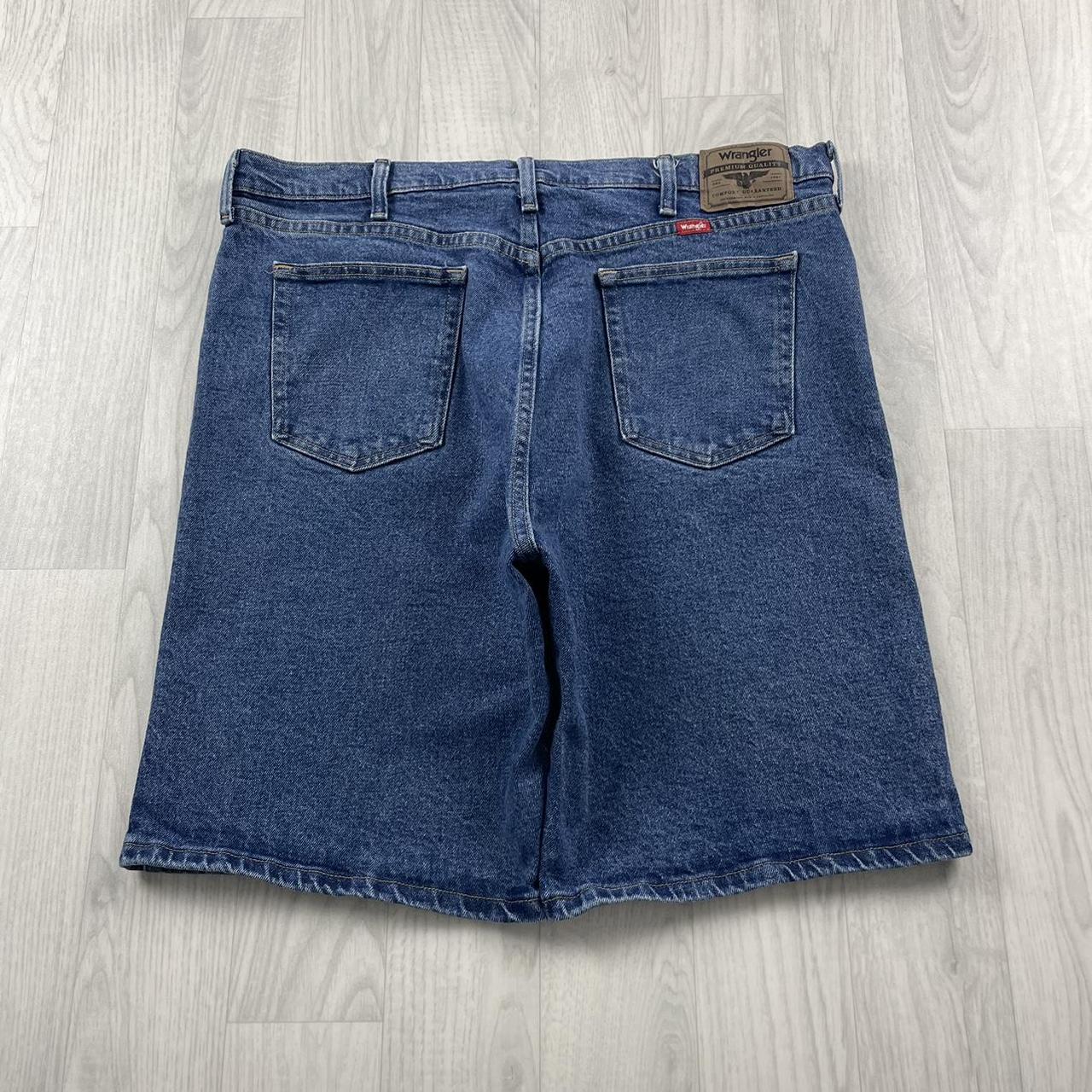 VINTAGE WRANGLER BAGGY LOOSE JORTS NAVY BLUE (38w)