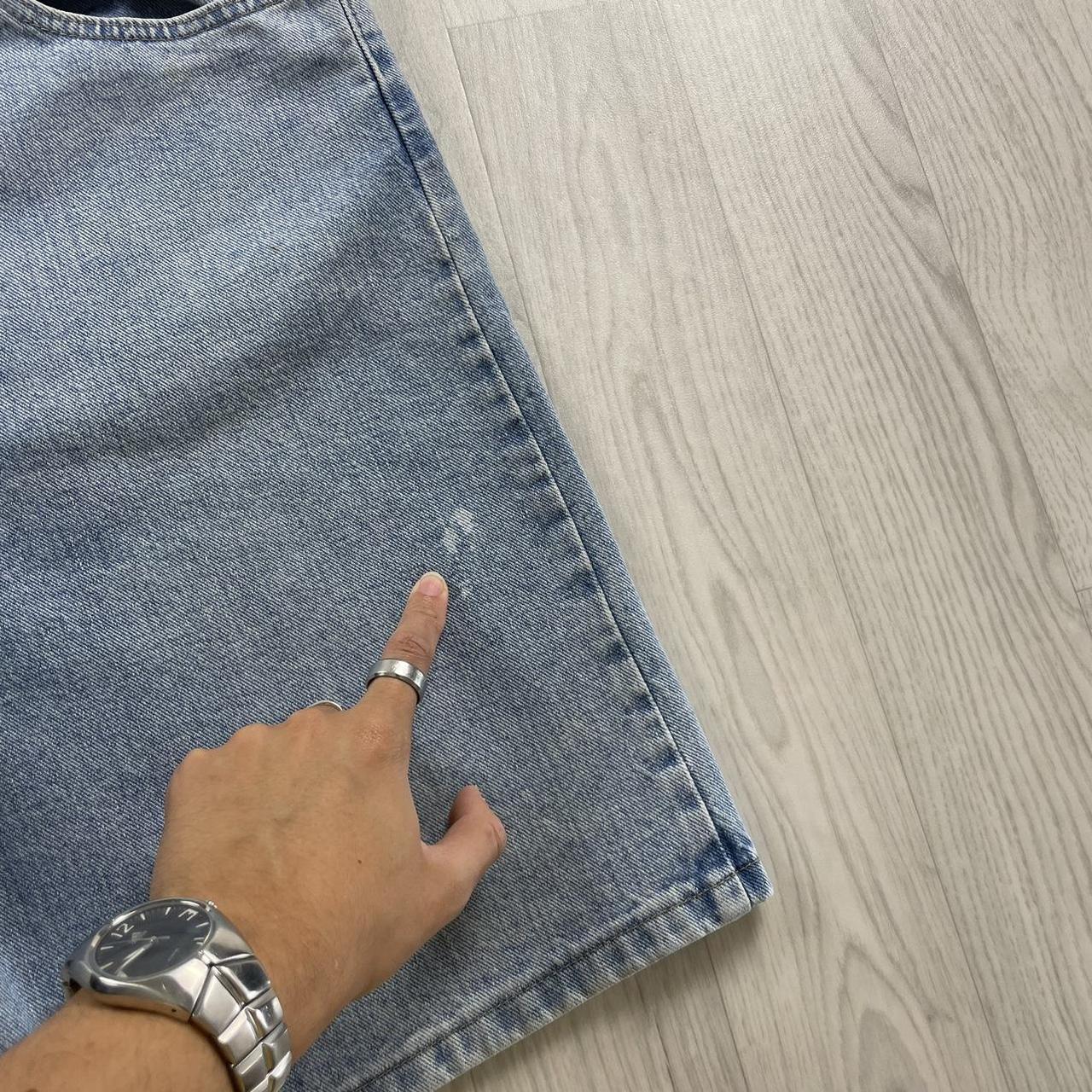 VINTAGE WRANGLER BAGGY LOOSE SKATER JORTS LIGHT BLUE (36w)