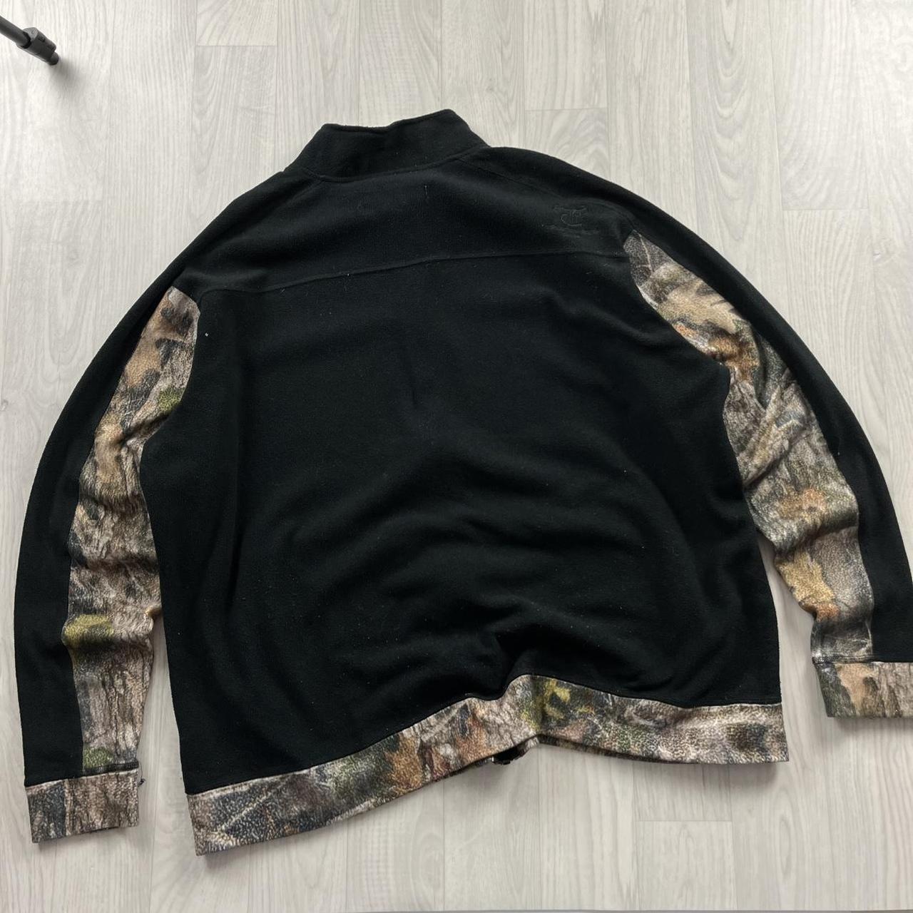 VINTAGE REALTREE ZIP UP FLEECE CAMO BLACK