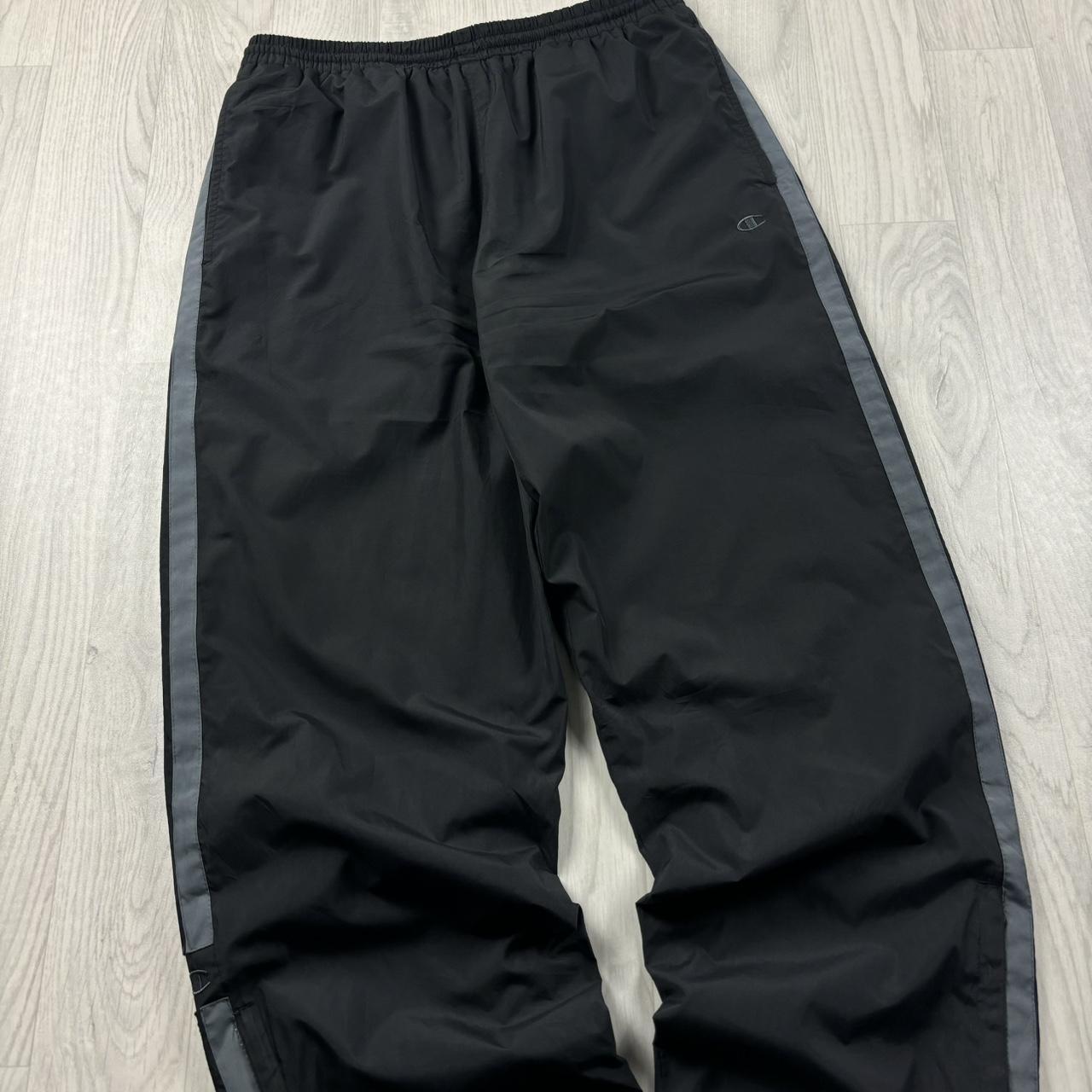 VINTAGE Y2K CHAMPION BAGGY TRACKSUIT BOTTOMS BLACK