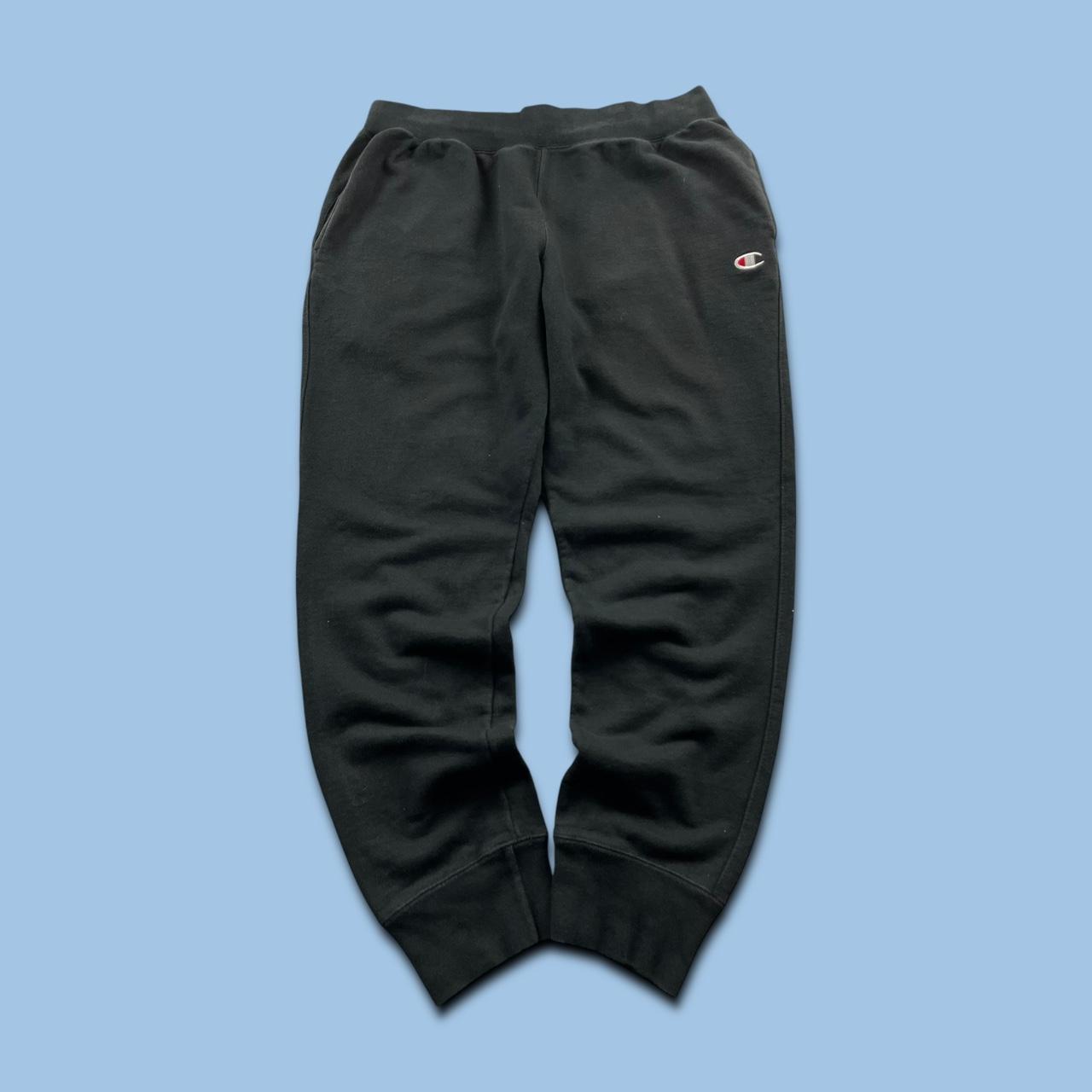 VINTAGE 00s CHAMPION BAGGY COTTON SWEATPANTS BLACK