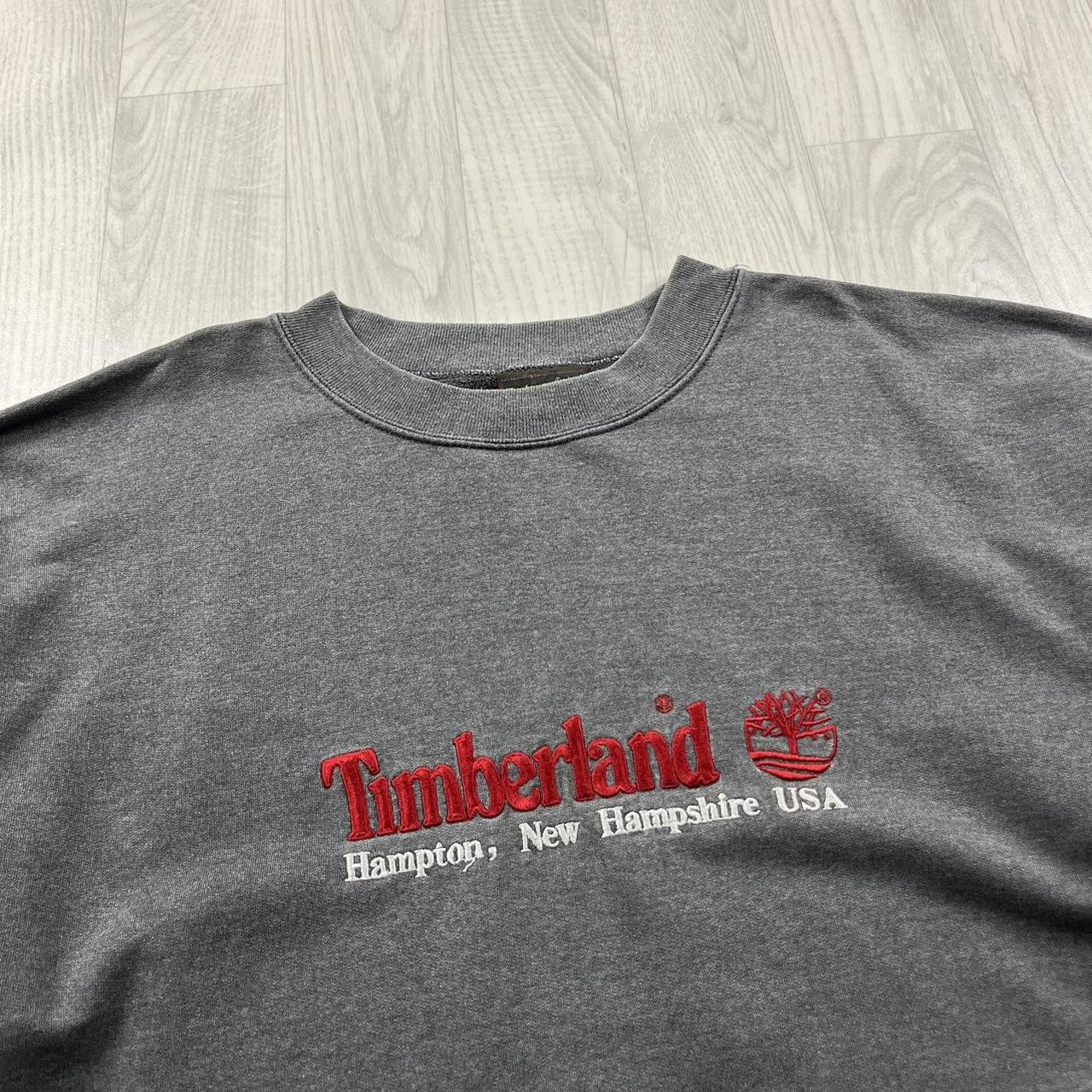 VINTAGE Y2K TIMBERLAND SPELL OUT SWEATSHIRT GREY