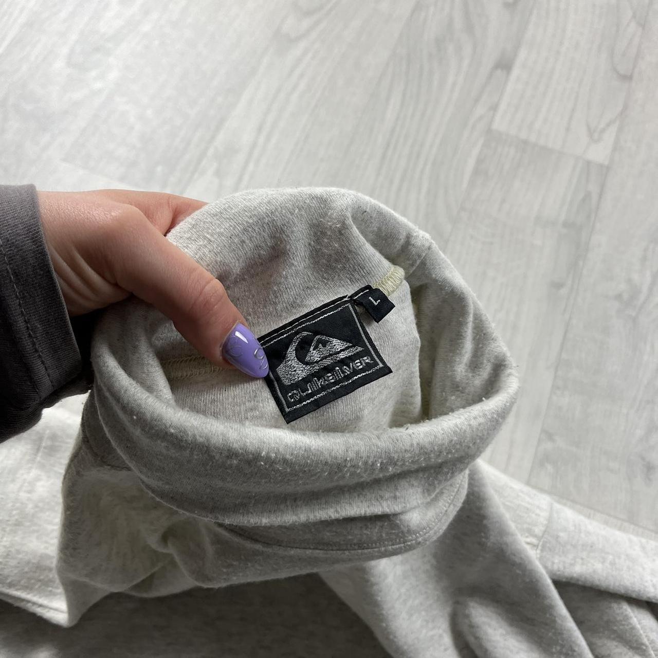 VINTAGE Y2K QUIKSILVER LONG SLEEVE TURTLENECK T SHIRT GREY