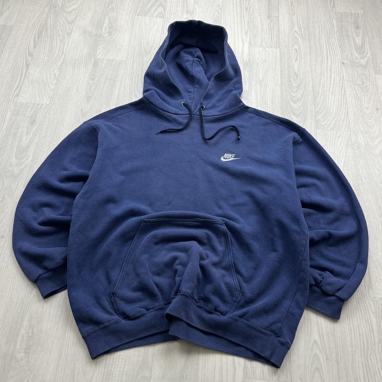 VINTAGE 90s NIKE BOXY HOODIE NAVY