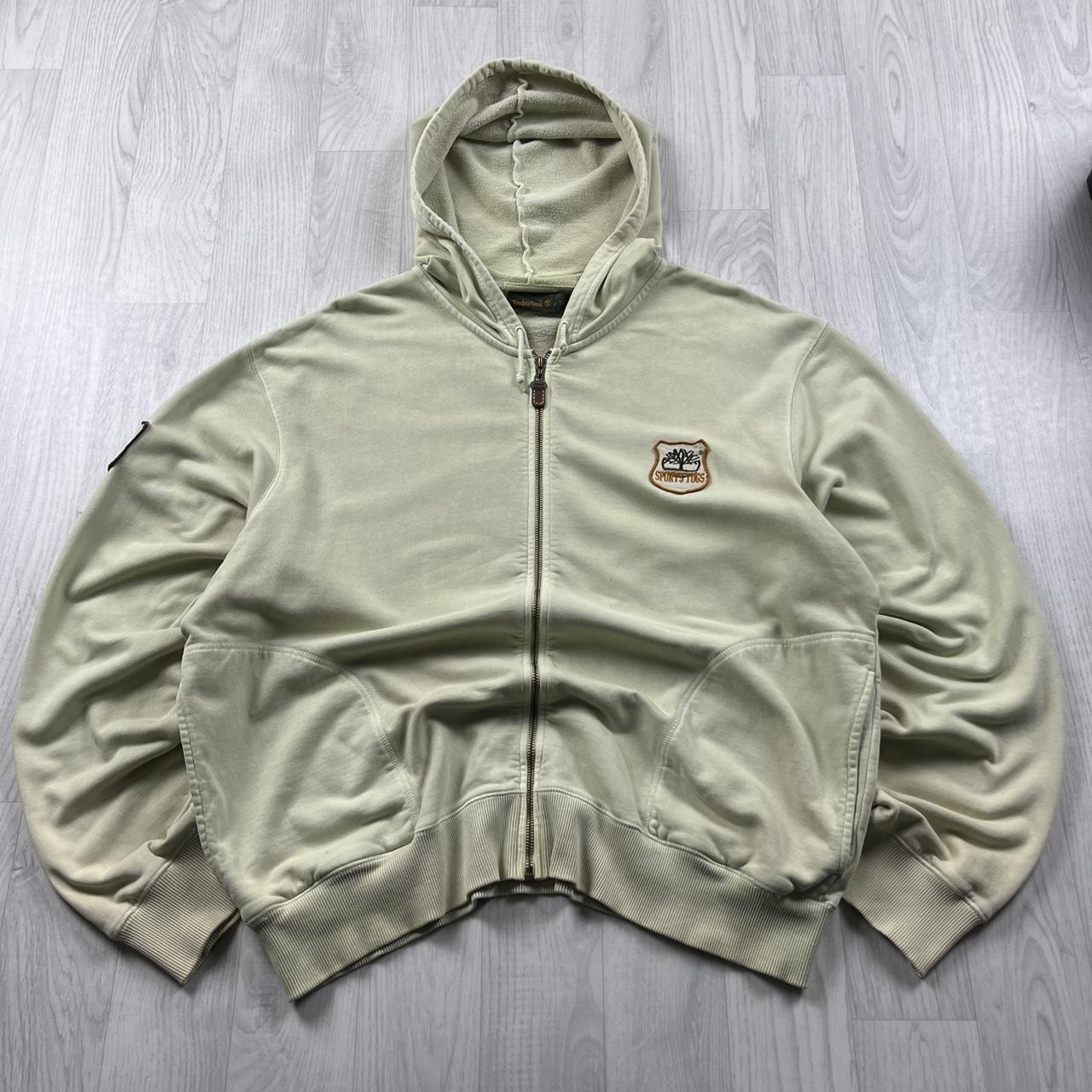 VINTAGE Y2K TIMBERLAND ZIP HOODIE CREAM