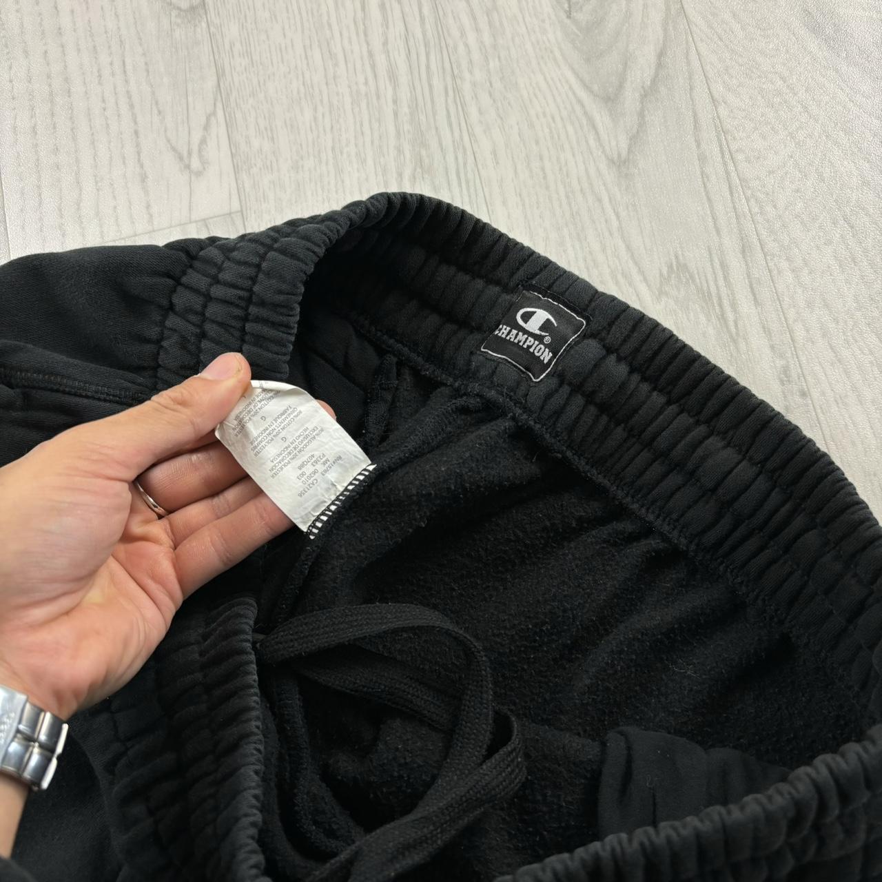 VINTAGE CHAMPION BAGGY CARGO SWEATPANTS BLACK (L)