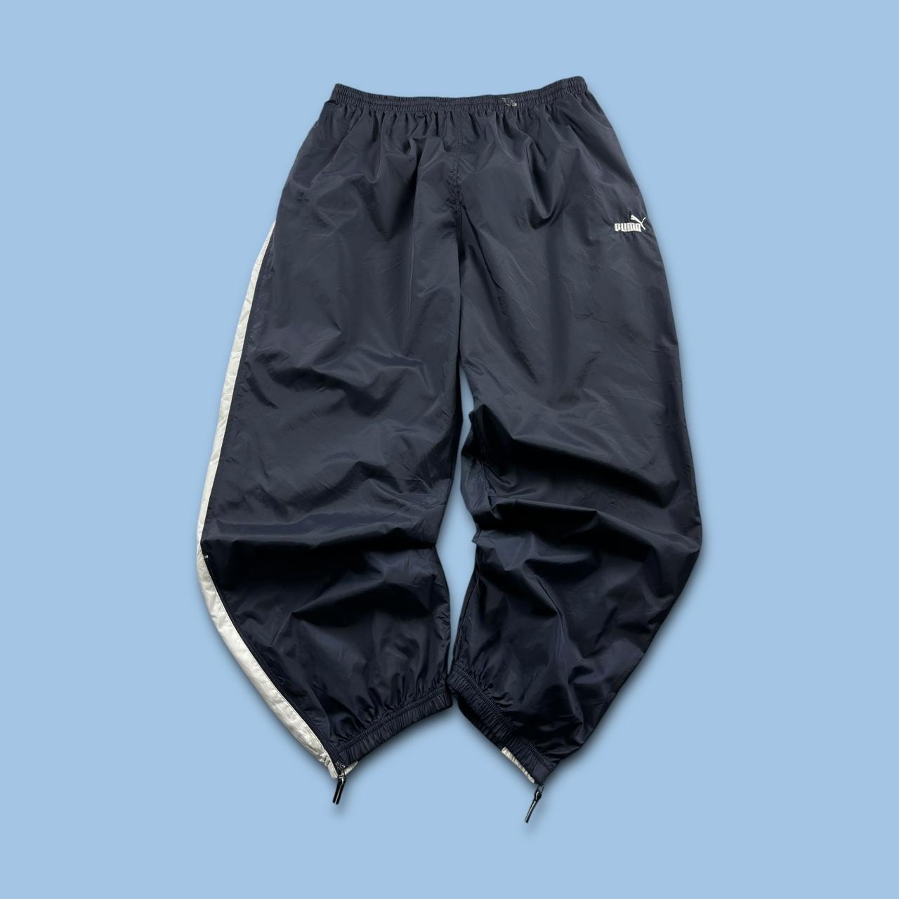 VINTAGE Y2K PUMA BAGGY TRACKSUIT BOTTOMS NAVY