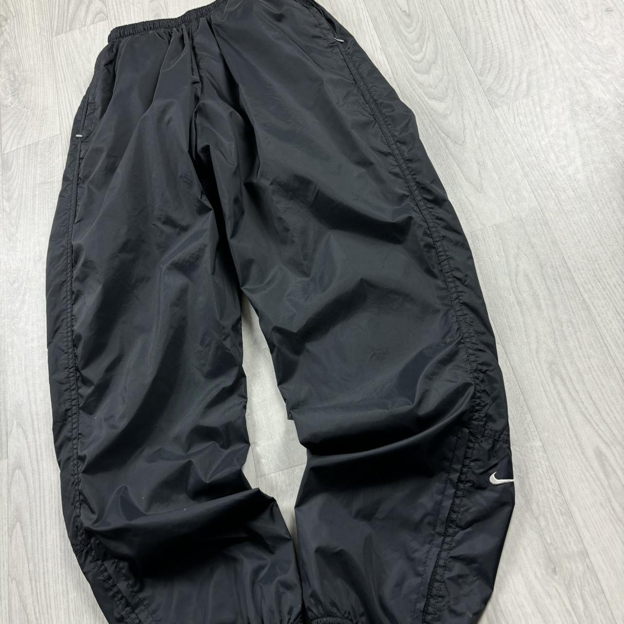 VINTAGE 90s NIKE BAGGY TRACKSUIT BOTTOMS BLACK