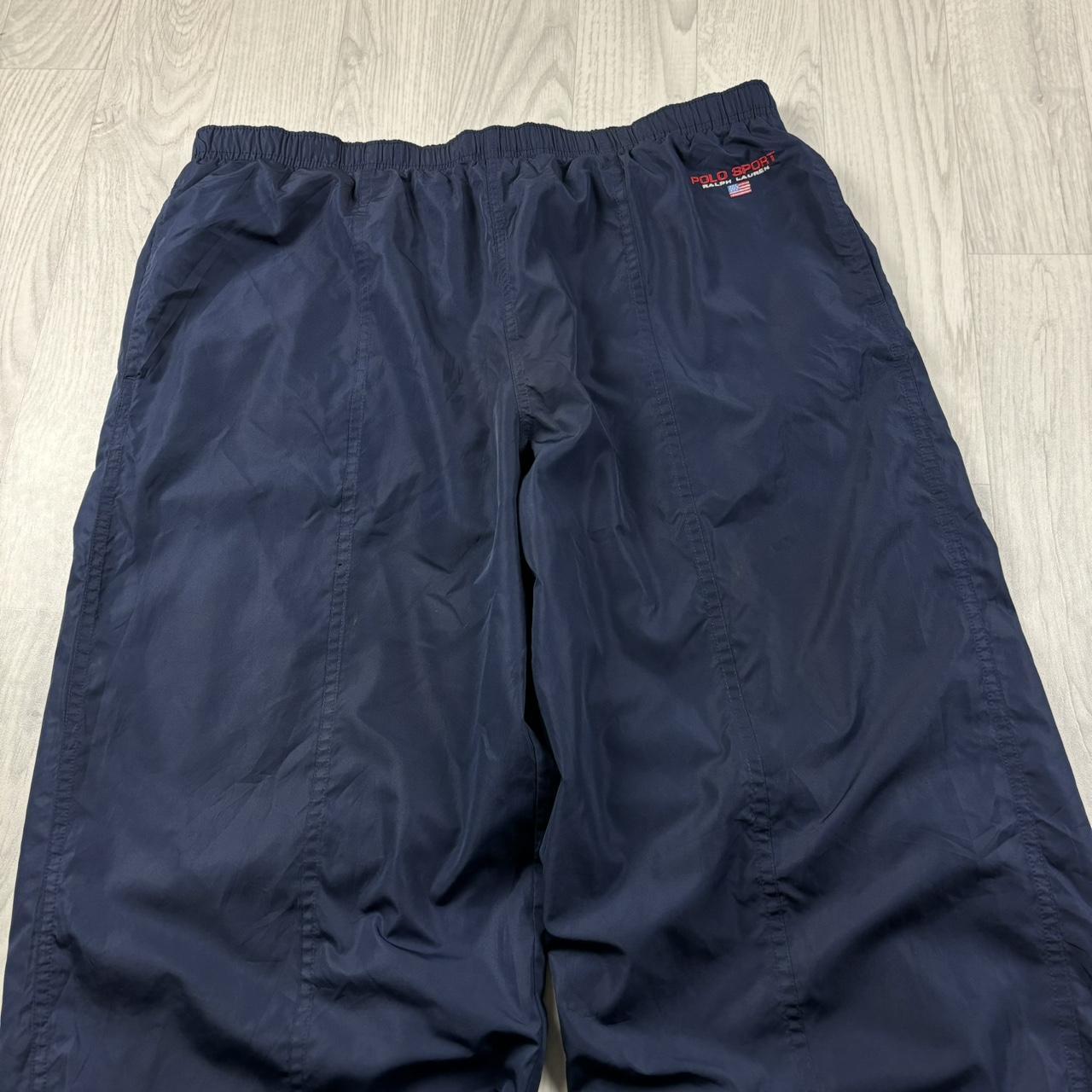 VINTAGE Y2K POLO SPORT RALPH LAUREN BAGGY TRACKSUIT BOTTOMS NAVY