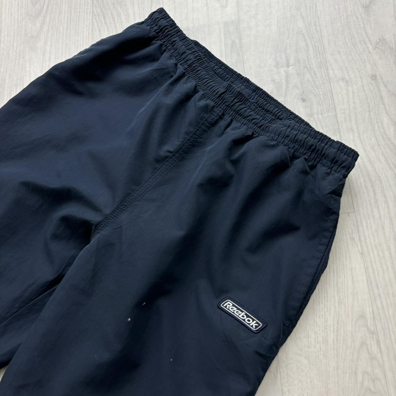 VINTAGE Y2K REEBOK BAGGY TRACKSUIT BOTTOMS NAVY